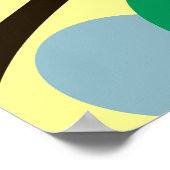 Fließende Geometrie in harmonischen Farben Poster (Ecke)