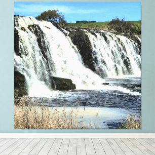 Fließende Gewässer von Hopkins Falls Leinwanddruck