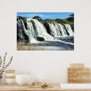 Fließende Gewässer von Hopkins Falls Poster