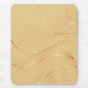 Fließende Goldlinien Luxus-Abstrakt Hintergrund Ku Mousepad