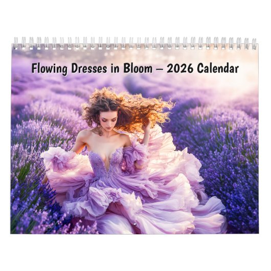 Fließende Kleider in Blüte – 2026 Kalender (Titelbild)