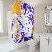 Fließende Kunsttextur: wirbelnde Farben. Duschvorhang (Beispiel)