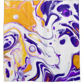 Fließende Kunsttextur: wirbelnde Farben. Duschvorhang (Vorderseite)