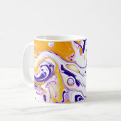 Fließende Kunsttextur: wirbelnde Farben. Kaffeetasse (Vorderseite Links)
