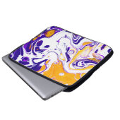 Fließende Kunsttextur: wirbelnde Farben. Laptopschutzhülle (Vorne Knopf)