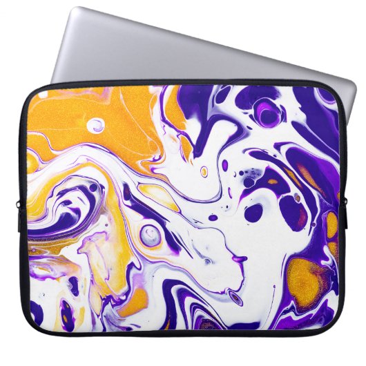 Fließende Kunsttextur: wirbelnde Farben. Laptopschutzhülle (Vorderseite)
