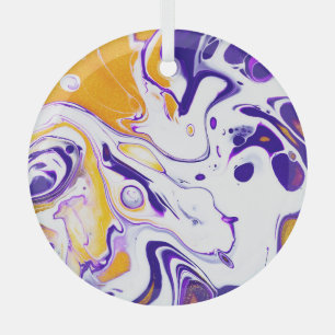 Fließende Kunsttextur: wirbelnde Farben. Ornament Aus Glas