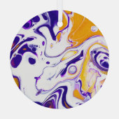 Fließende Kunsttextur: wirbelnde Farben. Ornament Aus Glas (Rückseite)