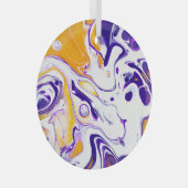 Fließende Kunsttextur: wirbelnde Farben. Ornament Aus Glas (Vorderseite Rechts)