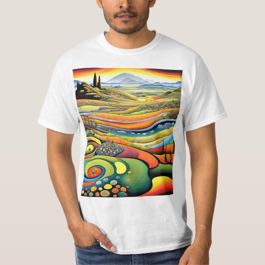 Fließende Landschaft T-Shirt (Vorderseite)