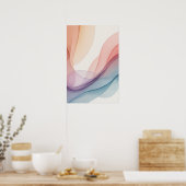 Fließende Pastelltöne Poster (Küche)