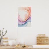 Fließende Pastelltöne Poster (Küche)