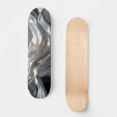 Fließende Silber- und Gold-Metallic Skateboard (Vorderseite)