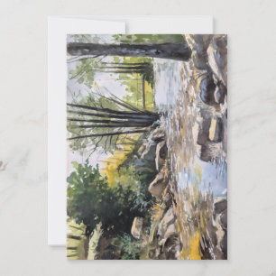 Fließender Bach in Aquarell Feiertagskarte