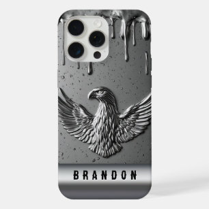 💛 Fließender Goldadler mit individuellem Namen, F iPhone 15 Pro Max Hülle
