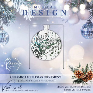 Fließendes Künstlerisches Musikalisches Design Wei Ornament