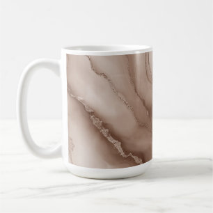 Fließendes Muster aus Marmor in Erdtönen Kaffeetasse