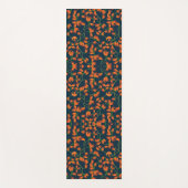 Fließendes orangefarbenes Blumenmuster Yogamatte (Vorderseite)