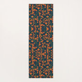 Fließendes orangefarbenes Blumenmuster Yogamatte (Rückseite)