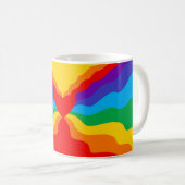 Fließendes Regenbogen-Herz Abstract Tasse (VorderseiteRechts)