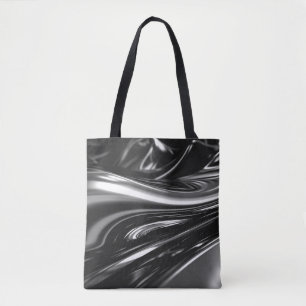 Fließendes Silbermetall Tasche