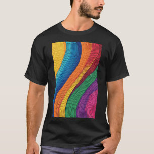 Fließendes Spektrum: Ein lebendiger abstrakter Reg T-Shirt