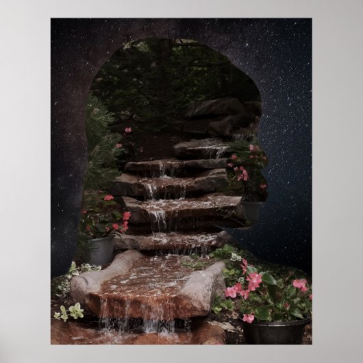 Fließendes Wasser Poster (Vorne)