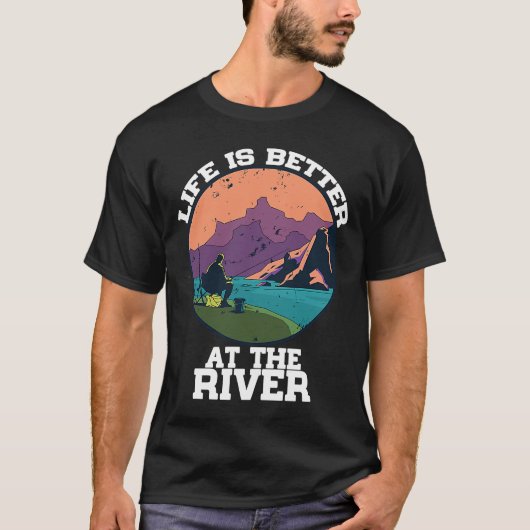 Fließendes Zitat-Camping T-Shirt (Vorderseite)