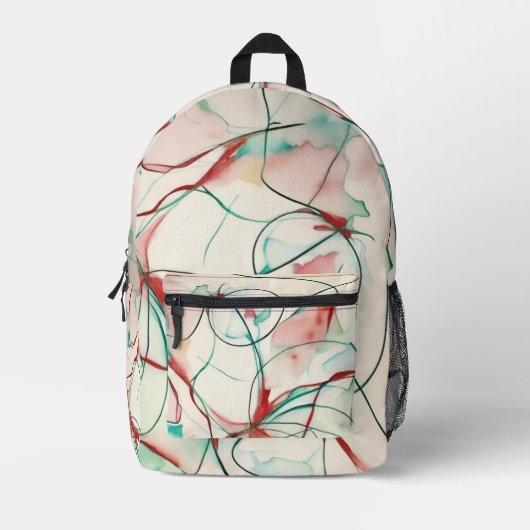 Fließstrich 1 bedruckter rucksack (Vorderseite)