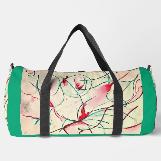 Fließstriche 1 duffle bag (Vorderseite)