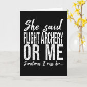 Flight Archery lustiges Sportgeschenk Karte (Gelbe Blume)