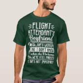Flight Attendant Funny Boyfriend Aviation Pilot T-Shirt (Vorderseite)