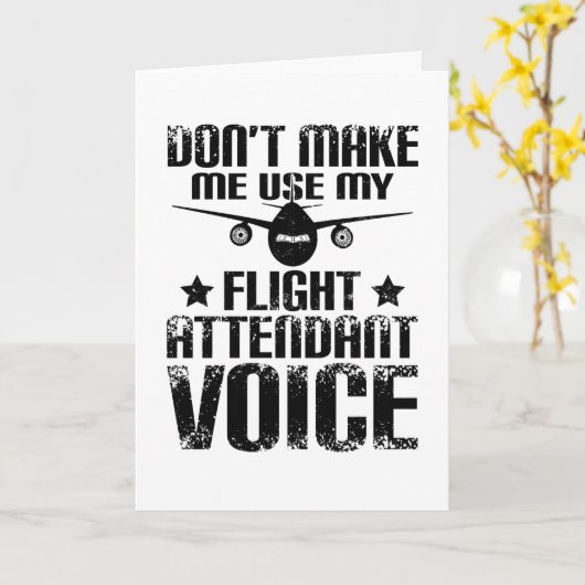 Flight Attendant Karte (Gelbe Blume)