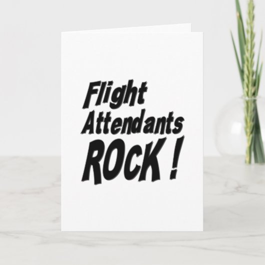 Flight Attendants Rock! Grußkarte Karte (Vorderseite)