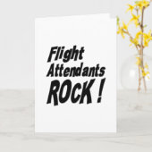 Flight Attendants Rock! Grußkarte Karte (Gelbe Blume)