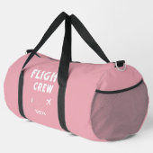 Flight Crew Pink and White Bachelorette Wedding Duffle Bag (Rechte Ecke)