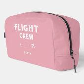 Flight Crew Pink and White Bachelorette Wedding Waschbeutel (Rechte Ecke)