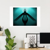 Flight (Cutlery Abstrakt) Poster (Heimbüro)