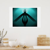 Flight (Cutlery Abstrakt) Poster (Küche)