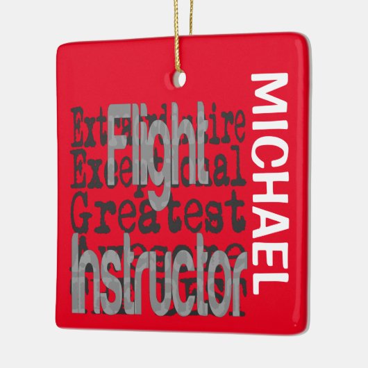 Flight Instructor Extraordinaire CUSTOM Keramikornament (Links)