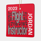 Flight Instructor Extraordinaire CUSTOM Keramikornament (Links)