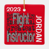 Flight Instructor Extraordinaire CUSTOM Keramikornament (Rückseite)