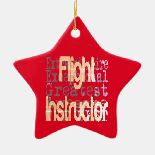 Flight Instructor Extraordinaire Keramik Ornament (Vorne)