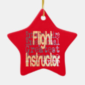 Flight Instructor Extraordinaire Keramik Ornament (Hinten)