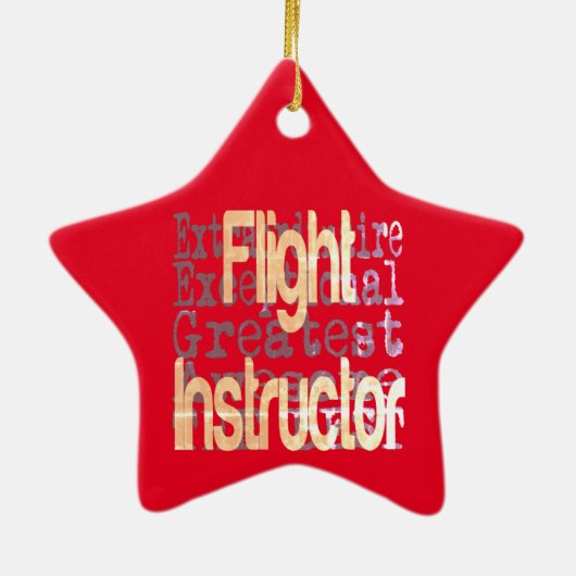 Flight Instructor Extraordinaire Keramik Ornament (Hinten)