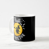 Flight Instructor Trick Or Treat Halloween Witch Kaffeetasse (Vorderseite Links)