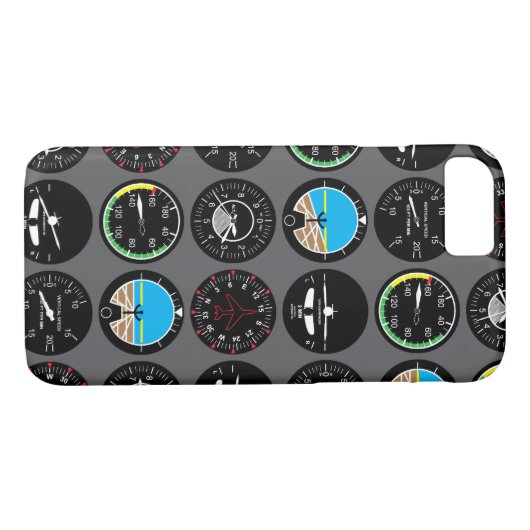 Flight Instruments Case-Mate iPhone Hülle (Rückseite (Horizontal))