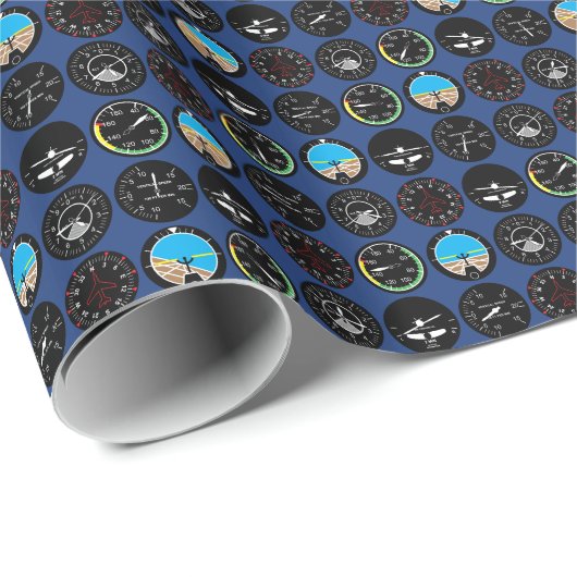 Flight Instruments Geschenkpapier (Rolleneckpunkt)