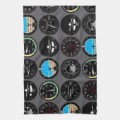 Flight Instruments Geschirrtuch (Vertikal)