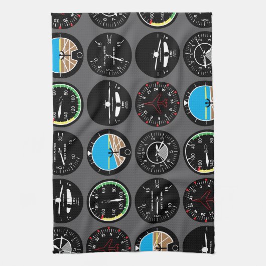 Flight Instruments Geschirrtuch (Vertikal)
